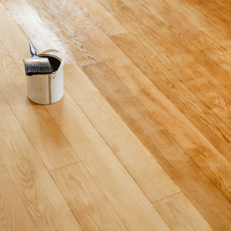 Houten vloer behandeld met Trae Lyx Naturel Finish in Zwolle